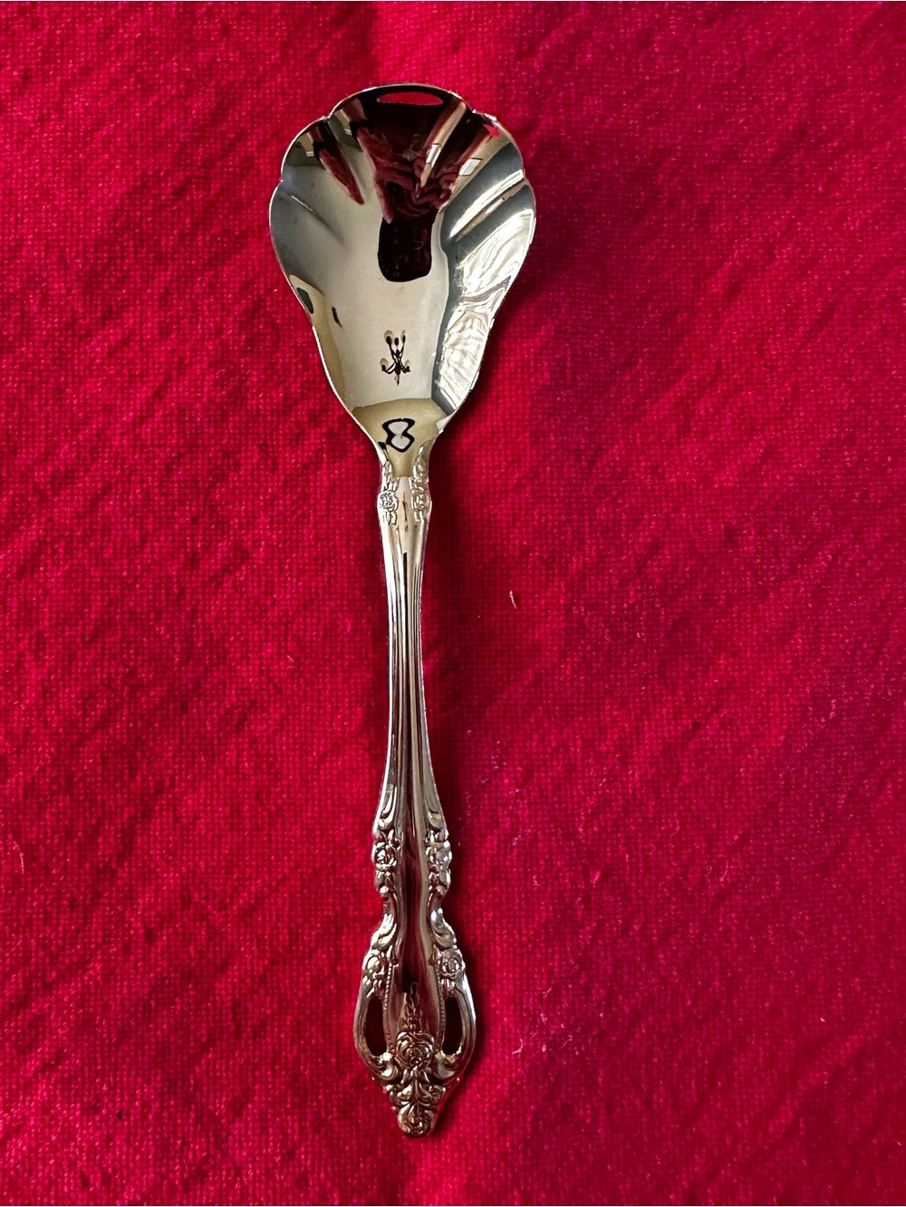 Oneida Community GOLDEN BRAHMS Sugar Shell Spoon 6” Flatware Electroplate
